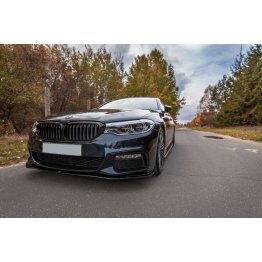 Накладка сплиттер на передний бампер Вар2 на BMW 5 G30 / G31 M-Pack